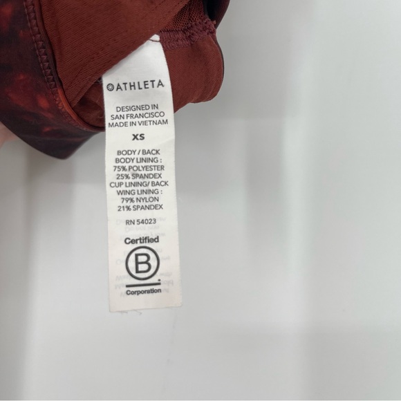 Athleta Ultimate Printed Frozen Floral Warm Sports Bra - Picture 5 of 8